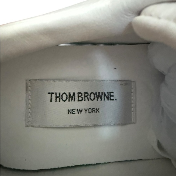 Thom Browne * White and Navy Sneakers with Red Accents - Picture 4 of 8